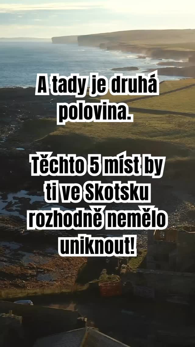 🤔 Myslíš, že už znáš Skotsko?
❗️Tady je dalších 5 míst, kvůli kterým si ho zamiluješ. 🏞️

✨ Pokračování seznamu:
1️⃣ Ostrov Skye – hory, mlhy a dramatická příroda
2️⃣ Eilean Donan Castle – nejikoničtější hrad ve Skotsku
3️⃣ Glenfinnan – viadukt z Harryho Pottera🪄
4️⃣ Loch Ness – tajemná příšera a krásné okolí
5️⃣ Glen Coe – syrové údolí, které tě ohromí 

📌 Každé z těchto míst má jinou atmosféru – dohromady s první částí tvoří to, proč je Skotsko tak jedinečné.

👉 Ulož si tenhle reel pro inspiraci na cestu a mrkni na článek v biu, kde najdeš celý přehled!

#skotsko #scotland #cestovani #tipynacestu #zahranicesvojtou